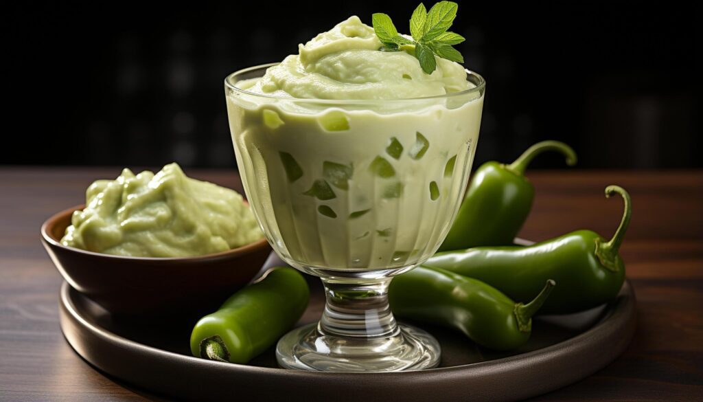 Freshness and green color on table gourmet vegetable bowl generated by AI Free Photo