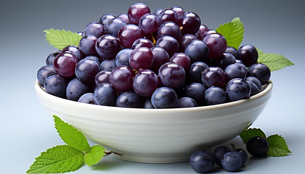 Freshness and nature in a bowl of healthy organic fruit generated by AI Free Photo