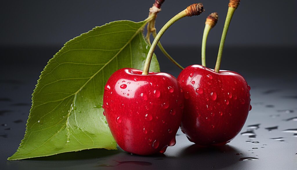 Freshness and nature in a single juicy strawberry, healthy eating generated by AI Free Photo