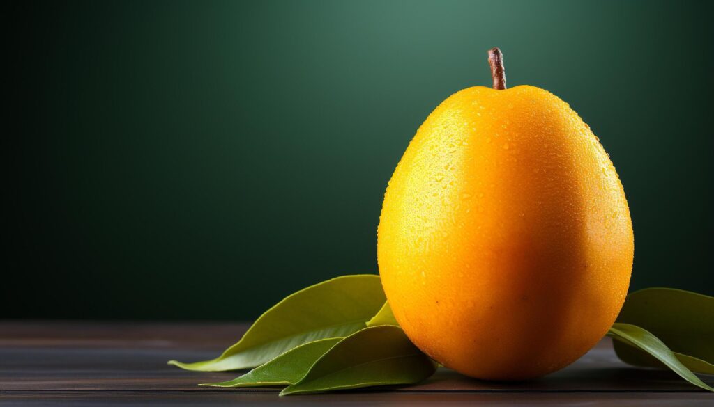 Freshness and ripeness in a single apple on a wooden table generated by AI Free Photo