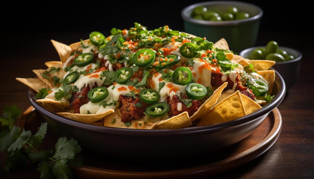 Freshness and spice in a homemade guacamole bowl generated by AI Free Photo