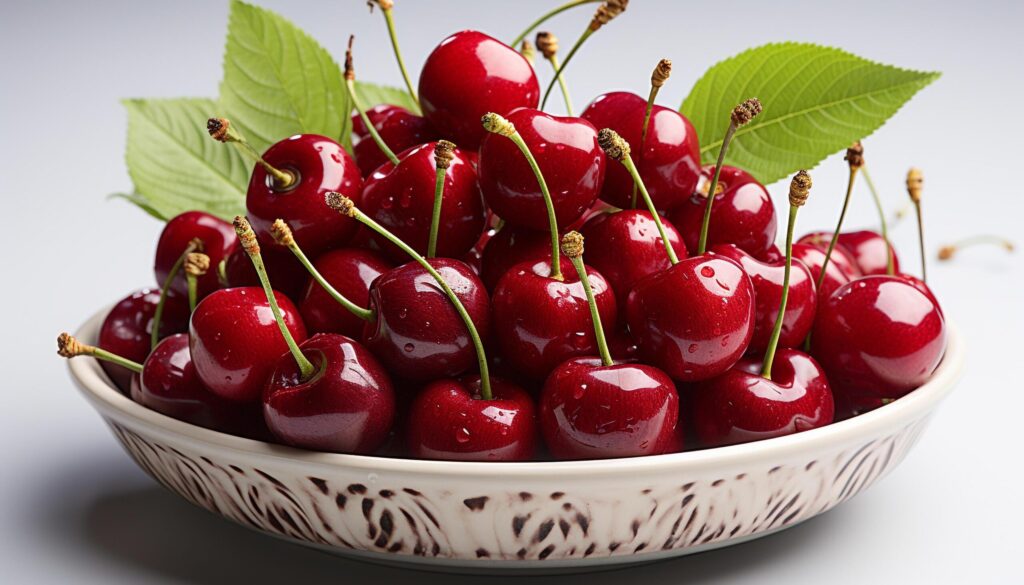 Freshness and sweetness of ripe berry fruit on wooden table generated by AI Free Photo