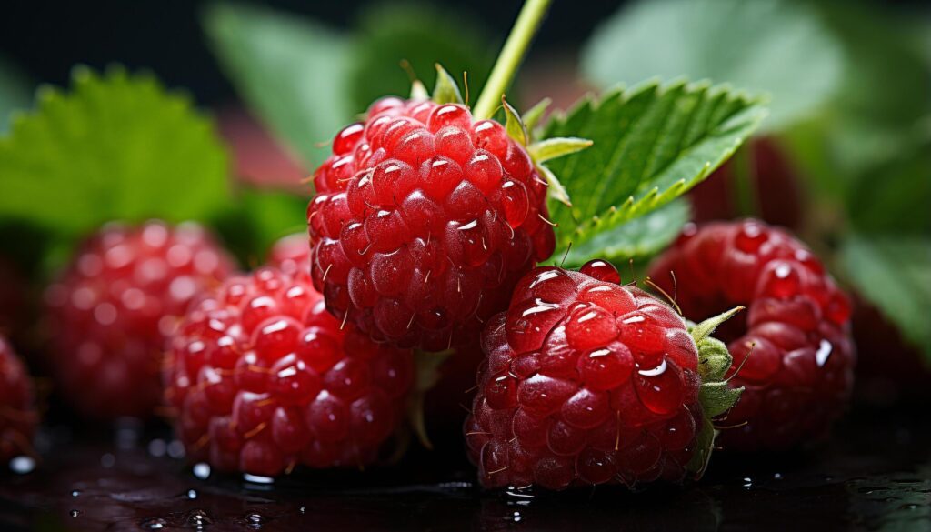 Freshness and sweetness of ripe berry fruits in nature generated by AI Free Photo