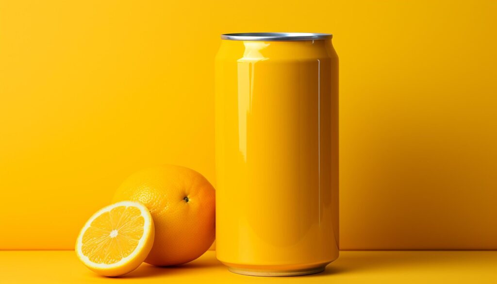 Freshness in a bottle yellow lemon, citrus fruit, refreshing drink generated by AI Free Photo