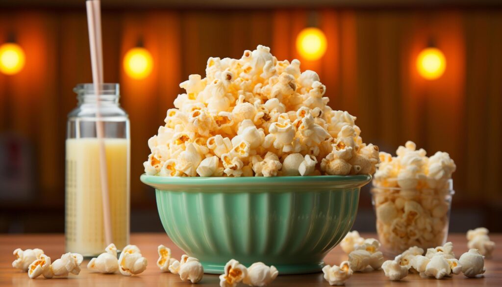 Freshness in a bowl, close up of yellow butter snack generated by AI Free Photo