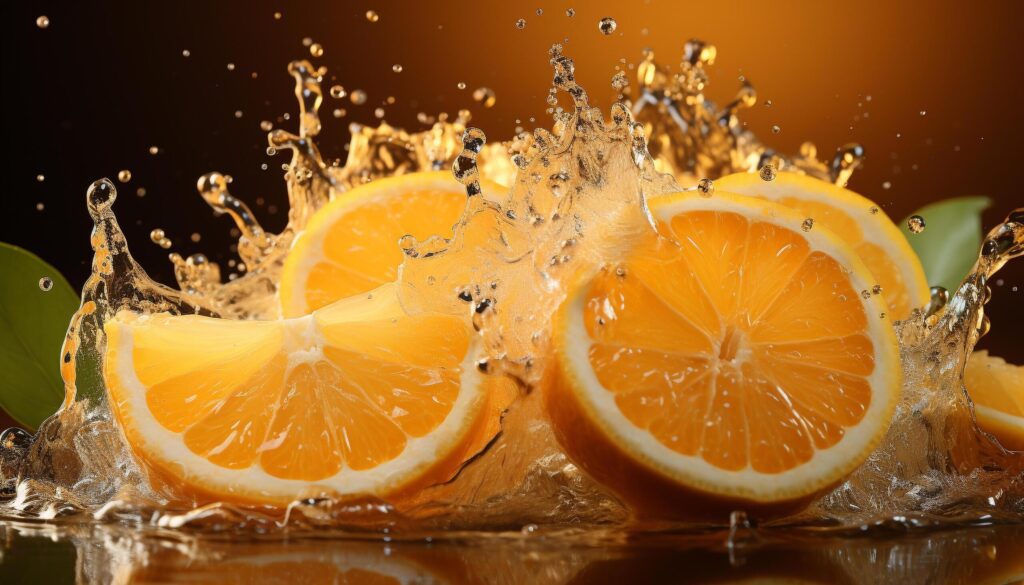 Freshness of citrus fruit in a juicy, refreshing slice generated by AI Free Photo