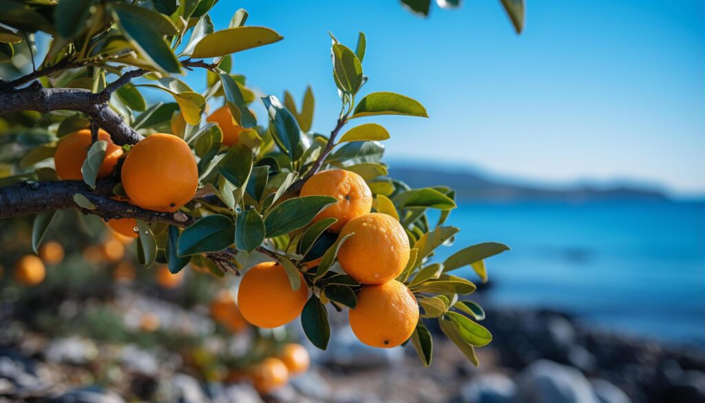 Freshness of citrus fruit in nature, healthy eating outdoors generated by AI Free Photo