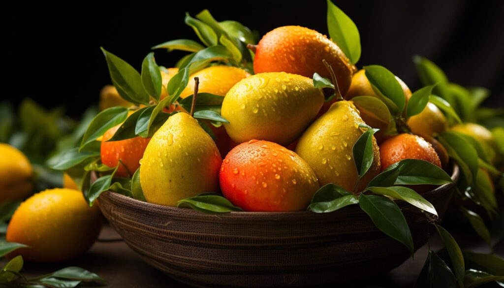 Freshness of citrus fruit, nature healthy eating, ripe and organic generated by AI Free Photo