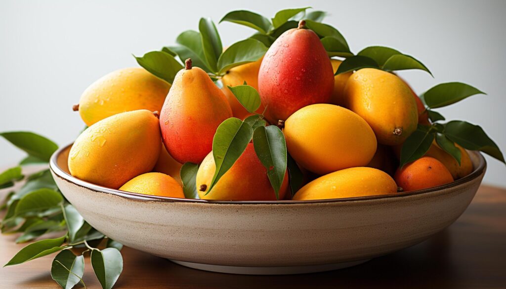 Freshness of nature healthy food in a colorful fruit bowl generated by AI Free Photo