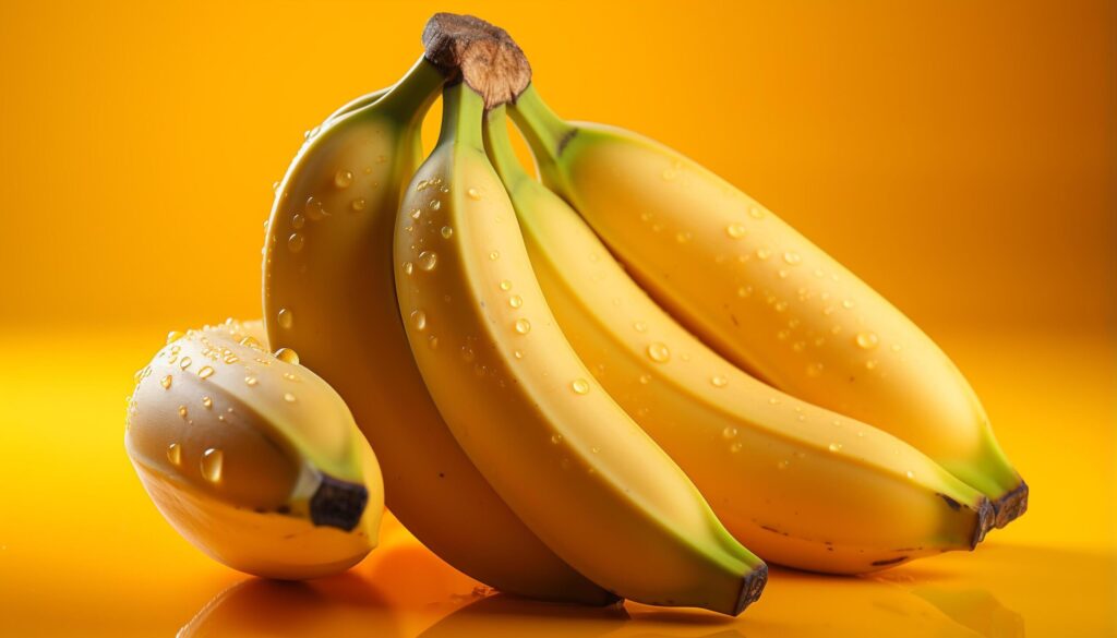 Freshness of nature ripe, yellow banana, healthy eating, organic snack generated by AI Free Photo