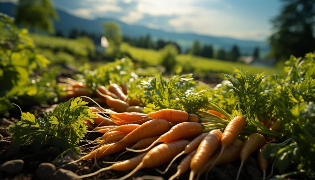 Freshness of organic vegetables in a healthy summer salad generated by AI Free Photo