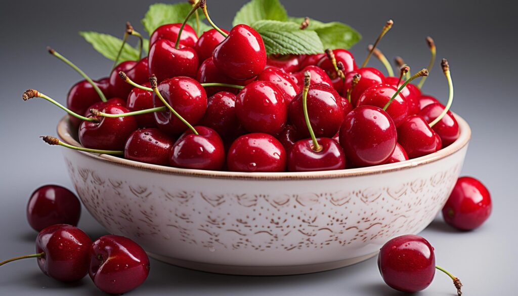 Freshness of summer berries on a wooden table, healthy and delicious generated by AI Free Photo