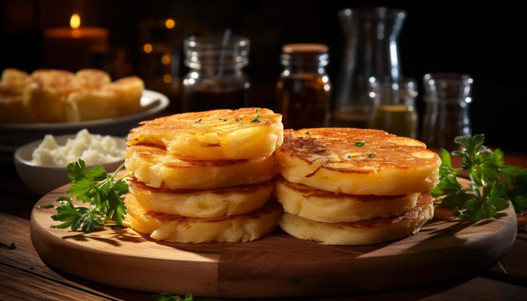 Freshness on a wooden plate homemade, healthy, vegetarian brunch generated by AI Free Photo