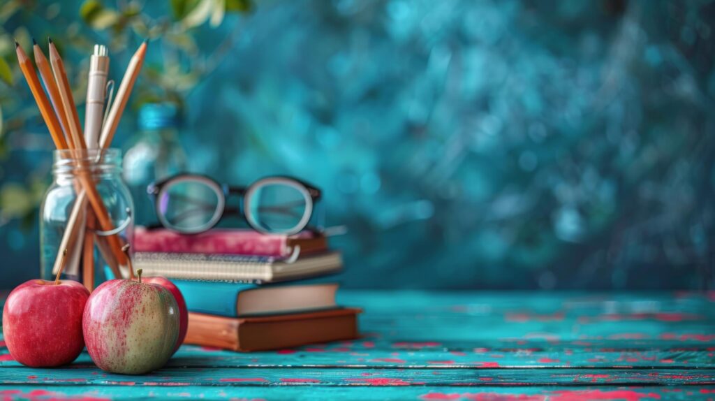 Glasses on Top of Books Free Photo