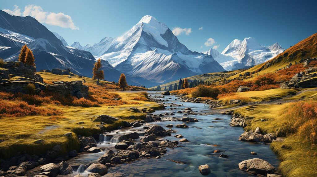 AI generated HD Switzerland wallpapers, amazing switzerland mountain background Stock Free