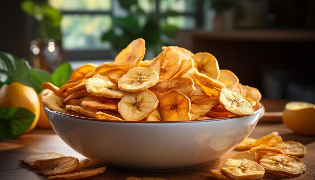 Healthy eating Fresh fruit bowl on wooden table, nature gourmet delight generated by AI Free Photo