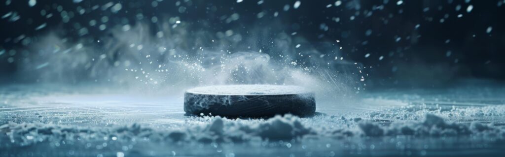 Hockey Puck Close Up in Rain Free Photo