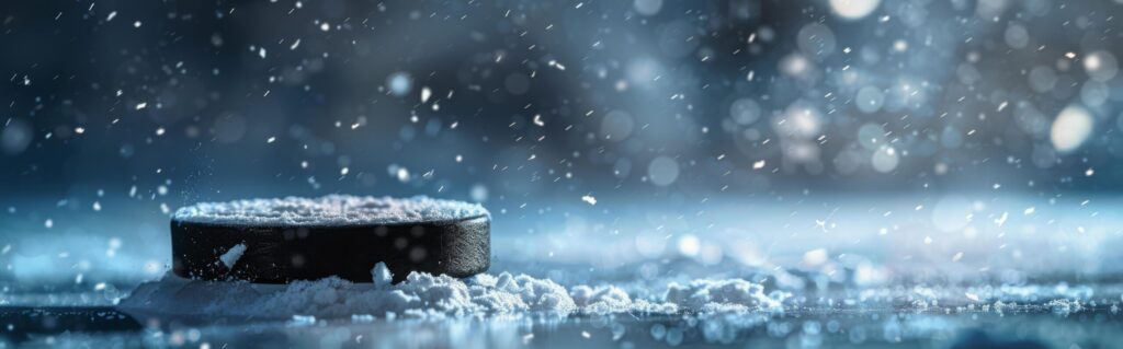 Hockey Puck on Wet Surface Free Photo