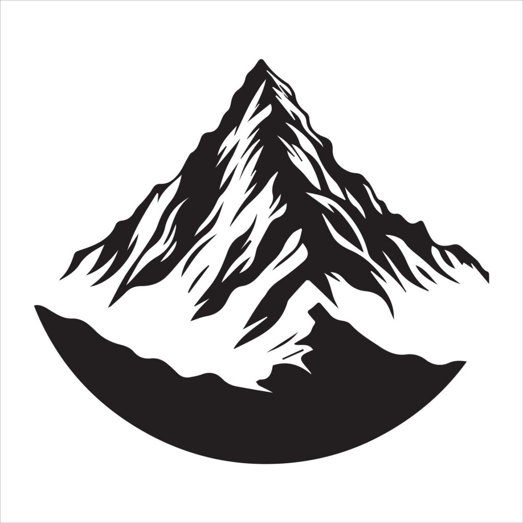 Imja Tse mountain silhouette vector illustration Free Vector