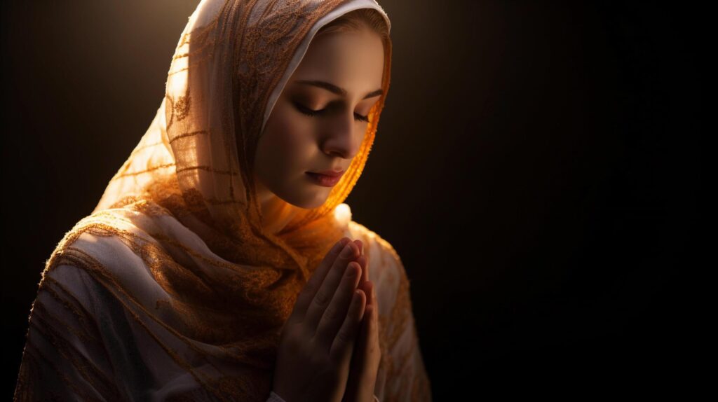 Islamic Woman Praying Free Photo