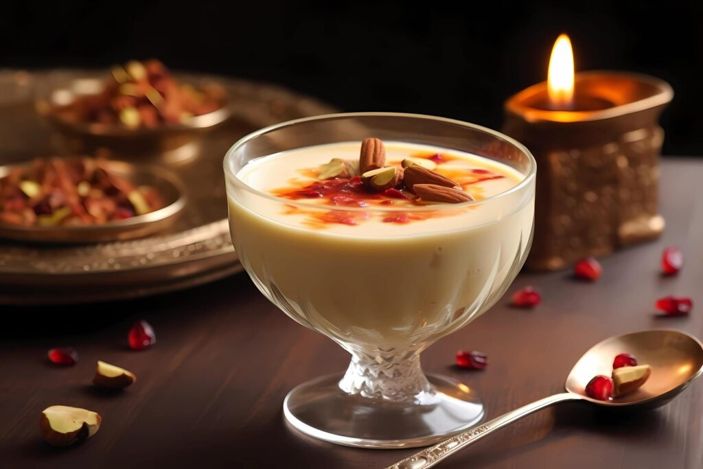 Kheer – A popular Indian rice pudding, kheer is made with rice, milk, sugar, and flavored with cardamom, saffron, and various nuts such as almonds and pistachios Free Photo