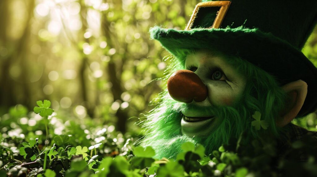 Leprechaun in the green forest. St. Patrick’s Day. Free Photo