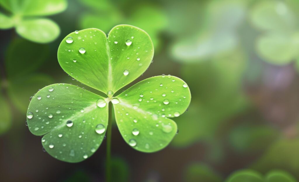 Macro green clover. Free Photo