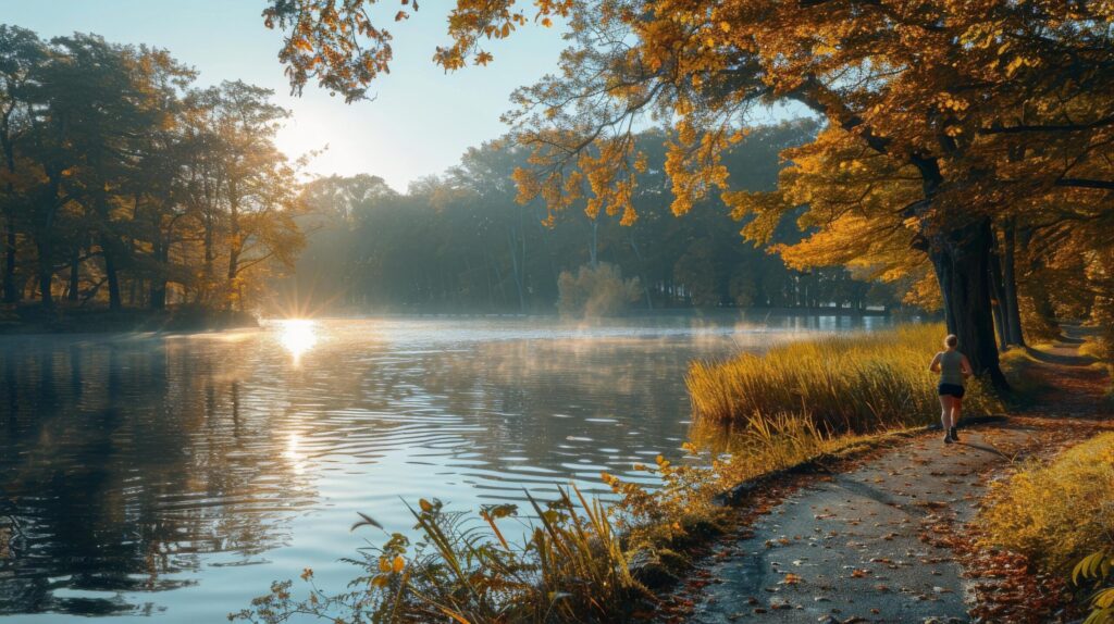 Man Standing on Shore of Lake Free Photo