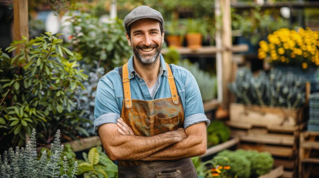 Man Wearing Hat Standing in Garden Free Photo