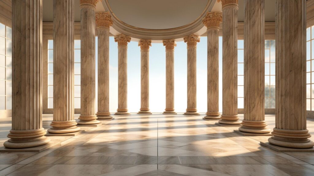 Marble Columns background Free Photo