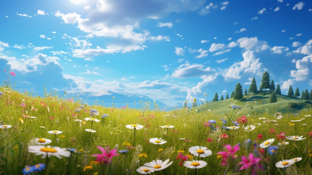 Meadow Floral background Free Photo