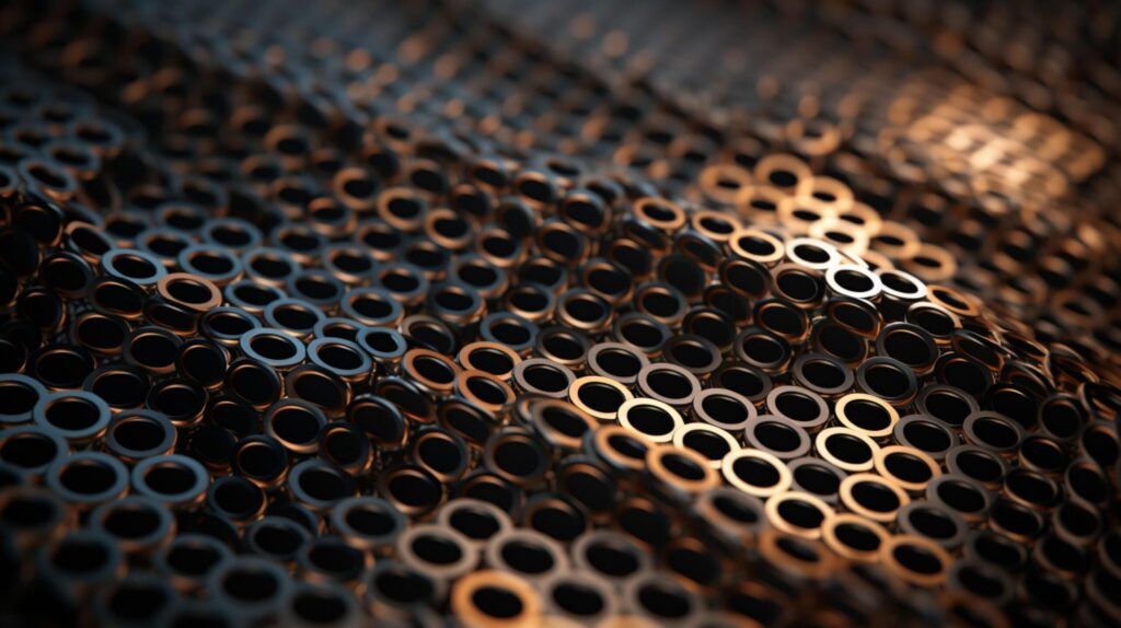 Metal Mesh with Circular Holes background Free Photo