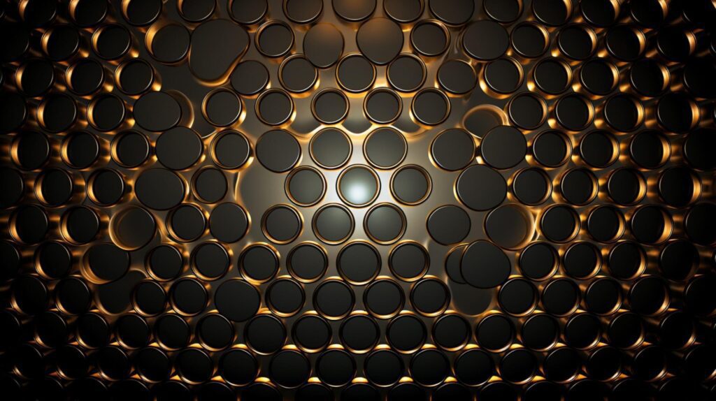 Metallic Grid with Round Holes background Free Photo