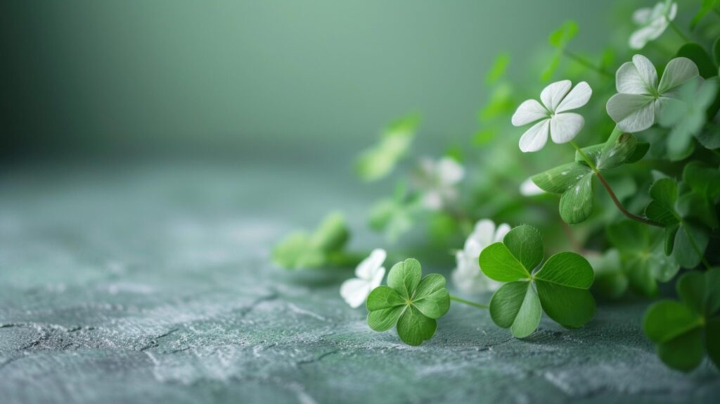 Minimalist setup accentuated by subtle shamrock motifs Free Photo