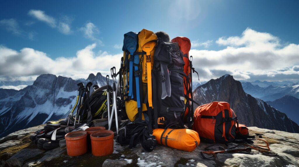 Mountain Climbing Equipment background Free Photo