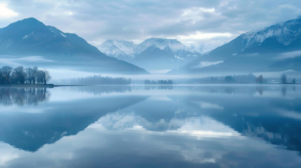 Mountain Lake Surrounded by Rocks Free Photo