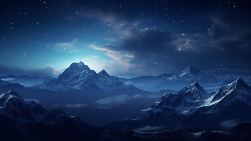 Mountain Night Sky Background Free Photo