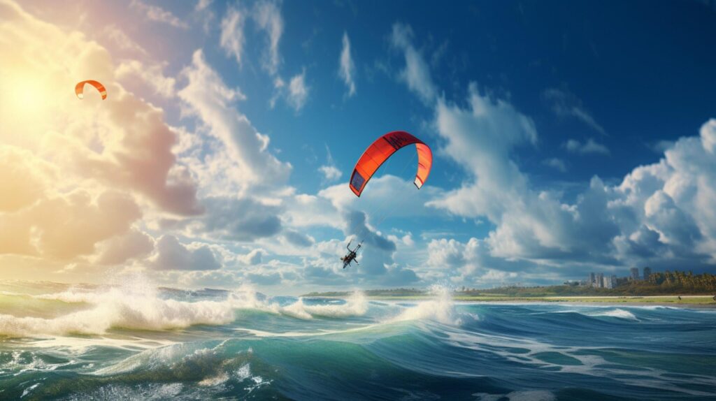 Ocean Kiteboarding Background Free Photo