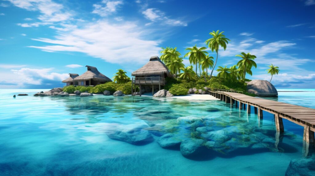 Ocean Paradise Resort Background Free Photo