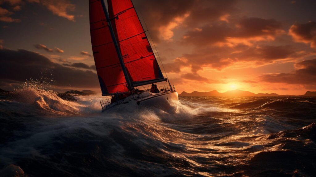 Ocean Sailboat Race Background Free Photo