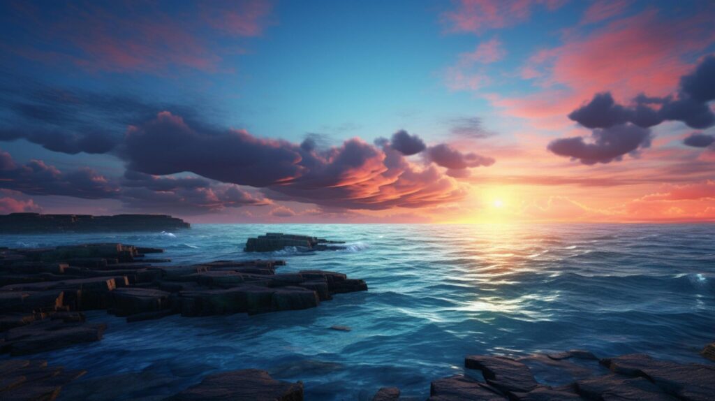 Ocean Sunrise Meditation Background Free Photo