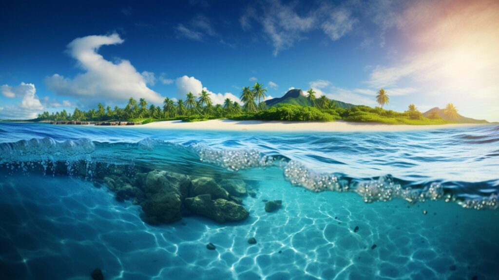 Ocean Tropical Paradise Background Free Photo