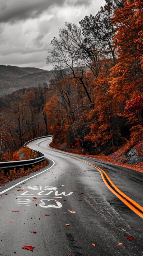 Photo of road amidst serene landscape. The right side of the image is dominated by trees with leaves Ai Generated Free Photo