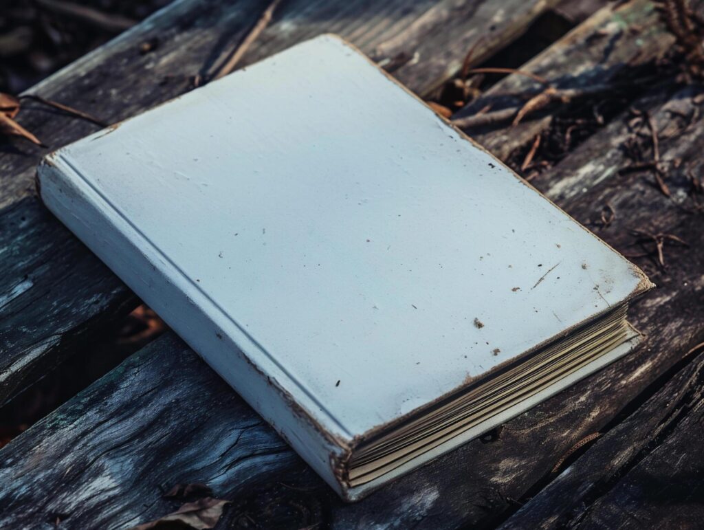 Old book on a wooden background. Vintage book on a wooden background. Free Photo