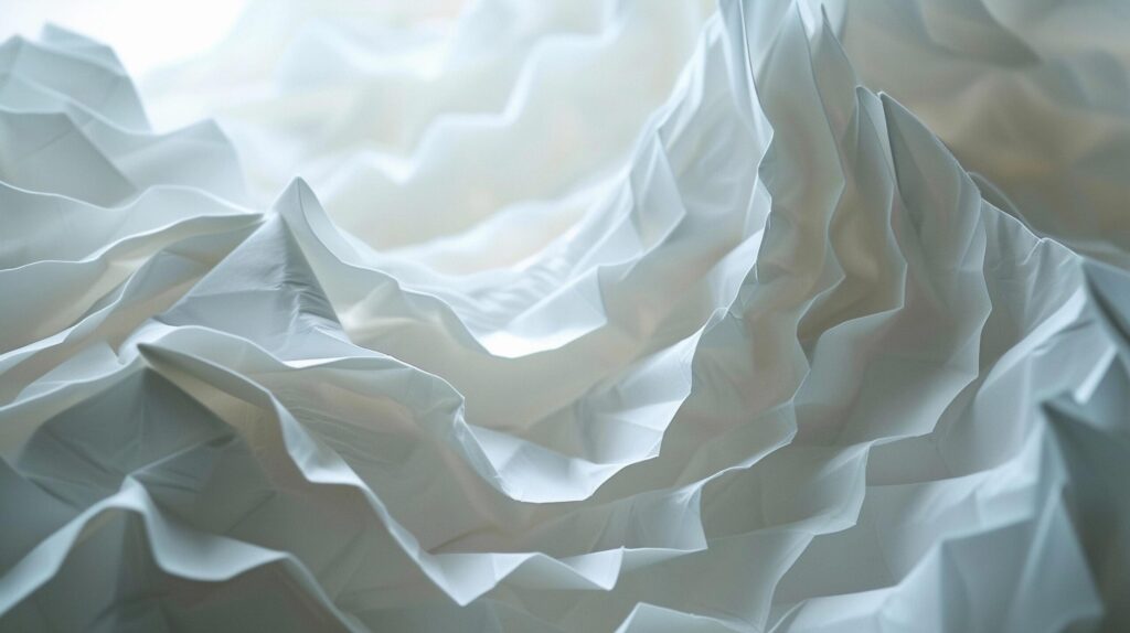 Origami Waterfall, a waterfall made entirely of folded paper, background image, generative AI Free Photo