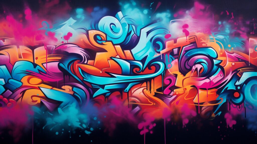 Pastel Collage of Graffiti Elements Background Free Photo