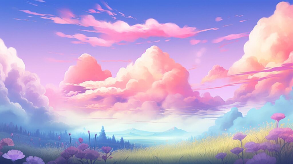 Pastel Landscape Background Free Photo