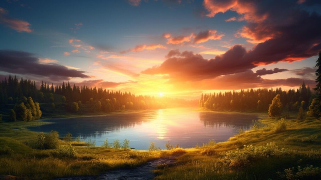 Peaceful Sunrise Background Free Photo