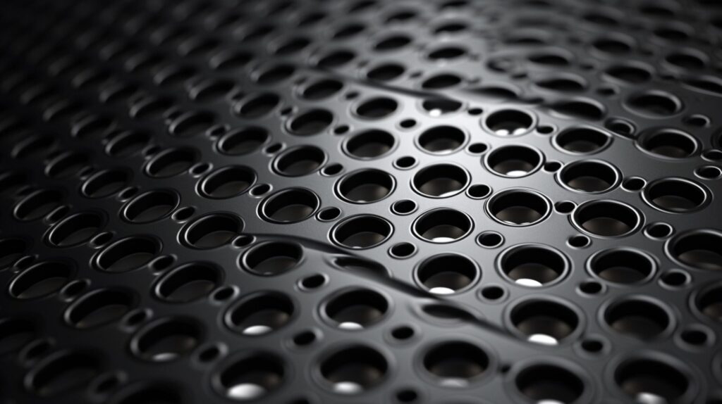 Perforated Metal with Round Holes Background Free Photo