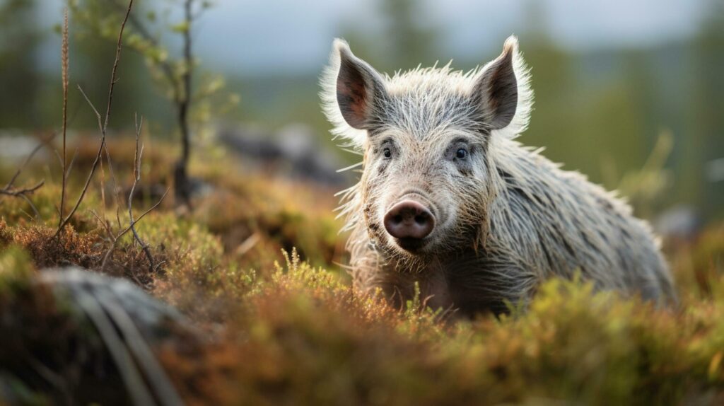 pig in the field Free Photo